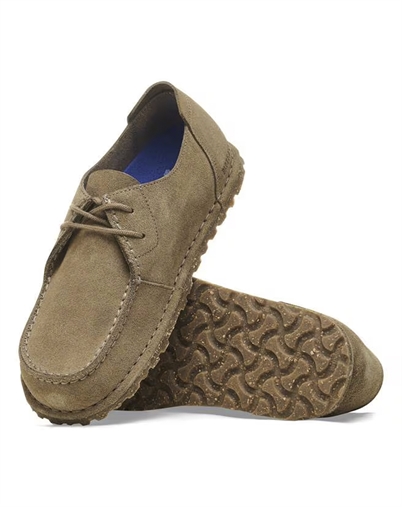 Birkenstock - Utti Lace Suede Leather Sko - Gray Taupe